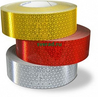 Лента светоотражающая ORALITE для жестких поверхностей (цвет красный) в рулонах